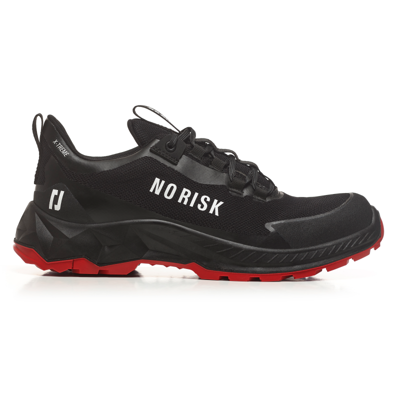 No Risk X-treme Low Black Red S3 Werkschoen