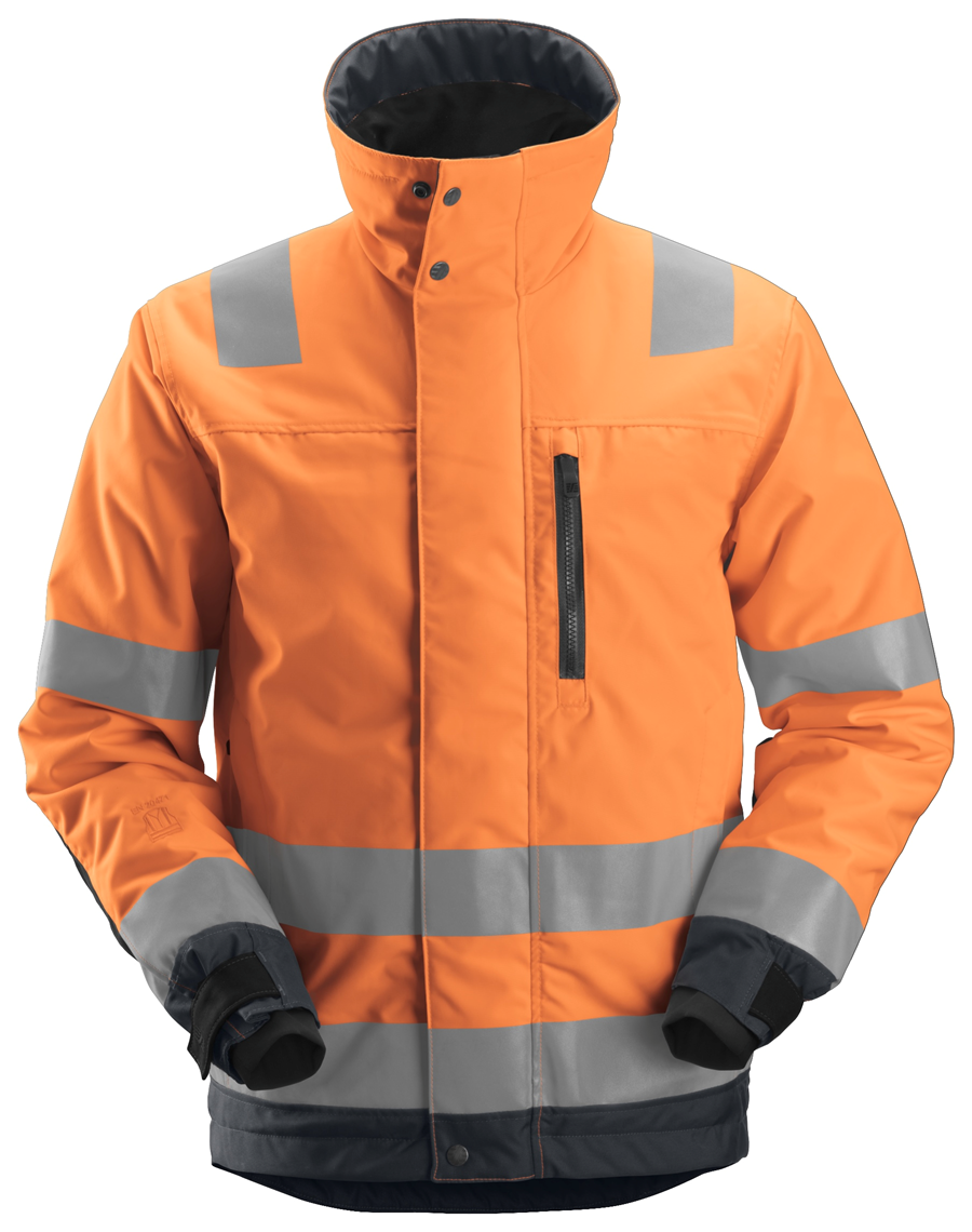 High visibility oranje/Staal grijs