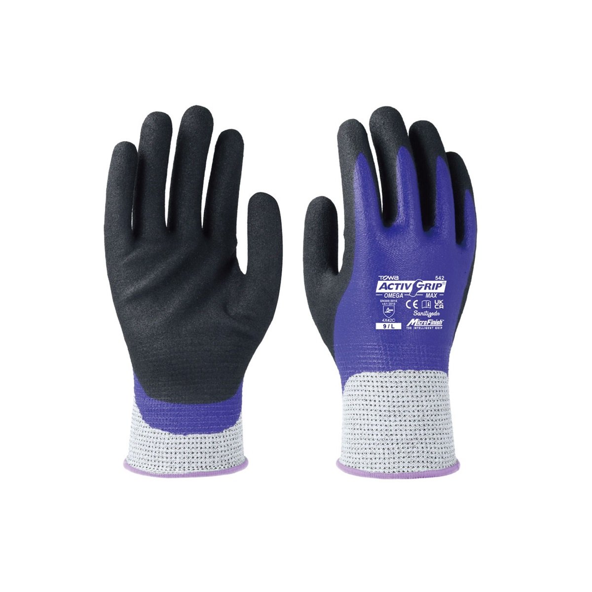 Towa ActivGrip Omega Max 542 Nitril Gecoate Werkhandschoen