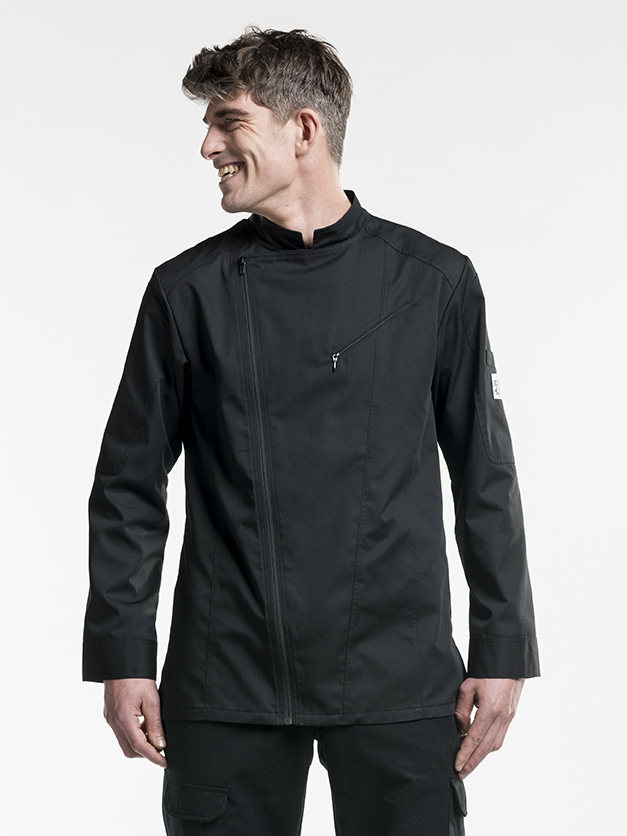 Chef Jacket Biker Black