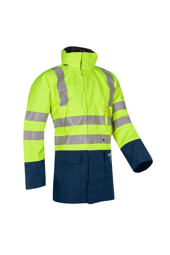 High Vis Geel/Marineblauw