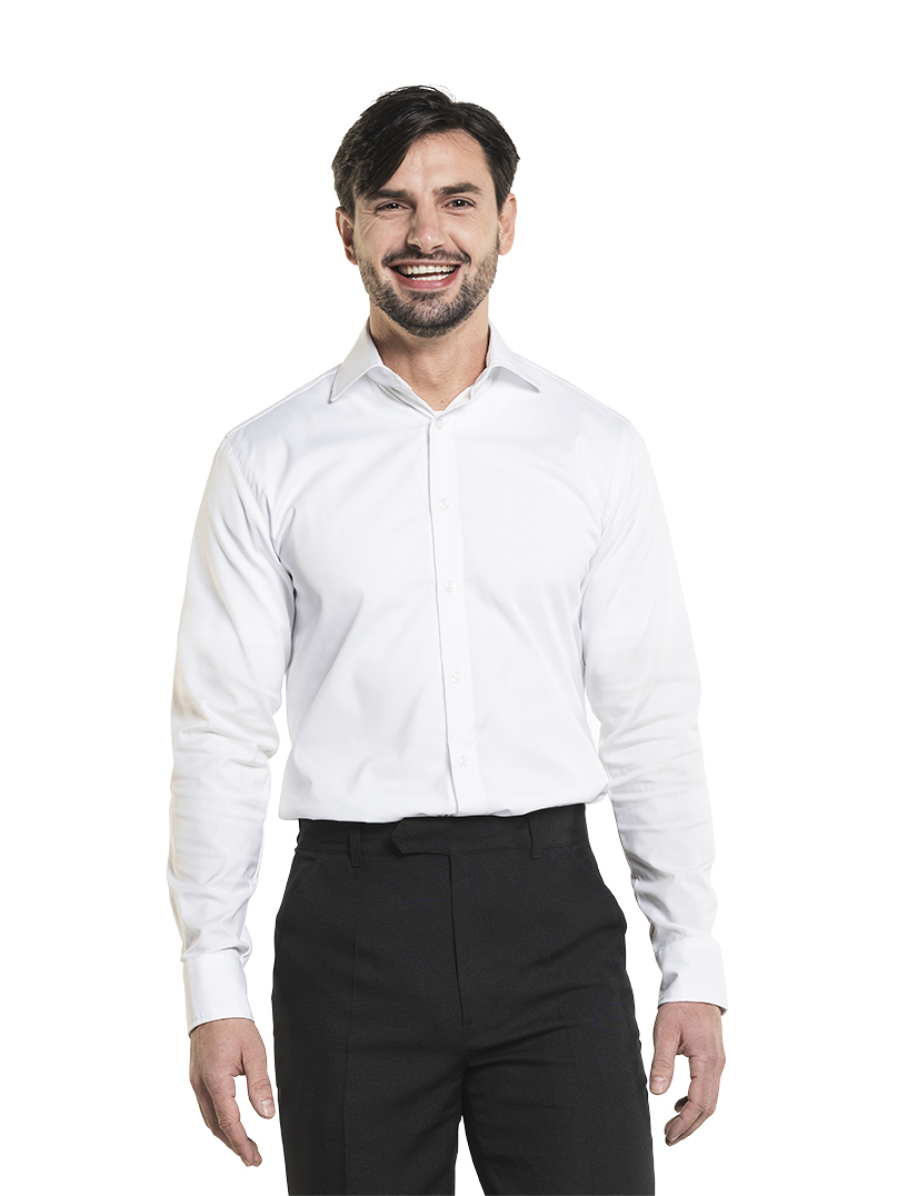 Chaud Devant Heren Wit Stretch Overhemd