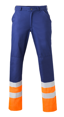 Marineblauw/fluor oranje