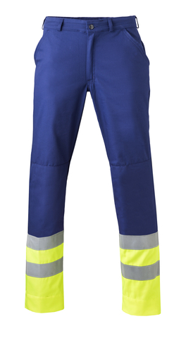 Marineblauw/fluor geel