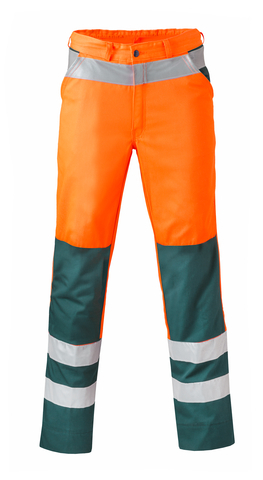Fluor oranje/flessengroen