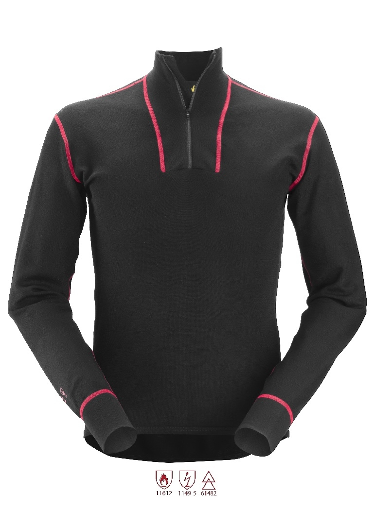 Snickers Workwear ProtecWork, Wollen Shirt met Lange Mouwen en Rits 9462