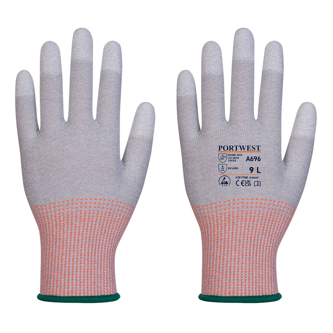 Portwest LR13 ESD PU Fingertip Cut Glove (12 paar)