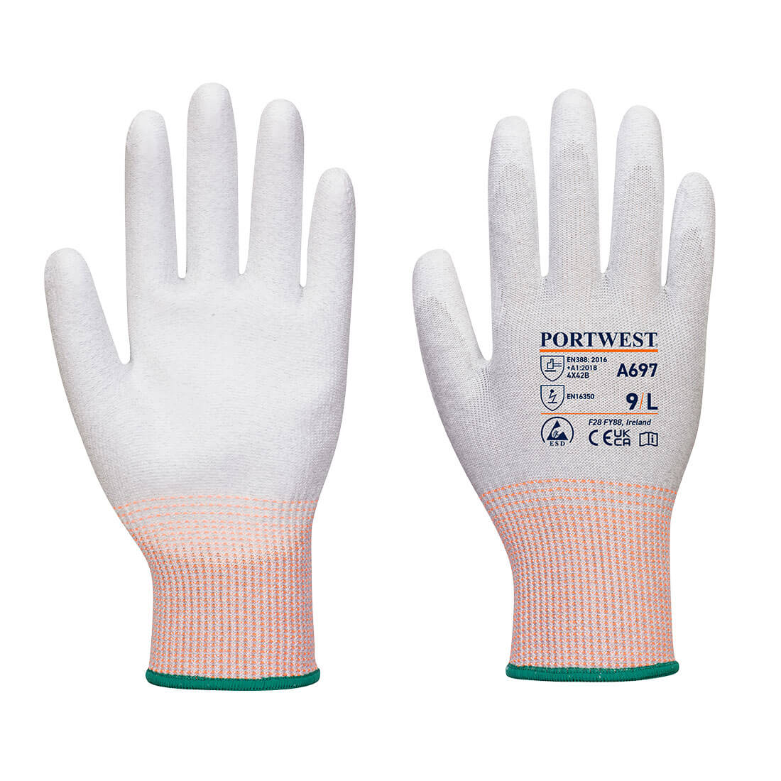 Portwest LR13 ESD PU Palm Glove (12 paar)