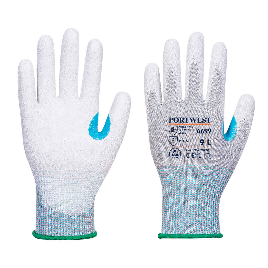 Portwest MR13 ESD PU Palm Glove (12 paar)