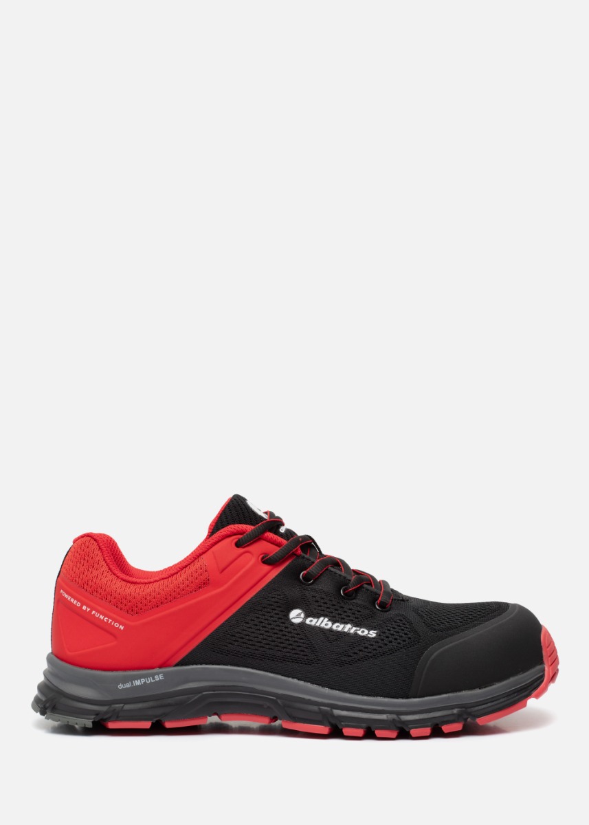 Albatros Lift Red Impulse Low S1P Werkschoen Zwart/Rood 