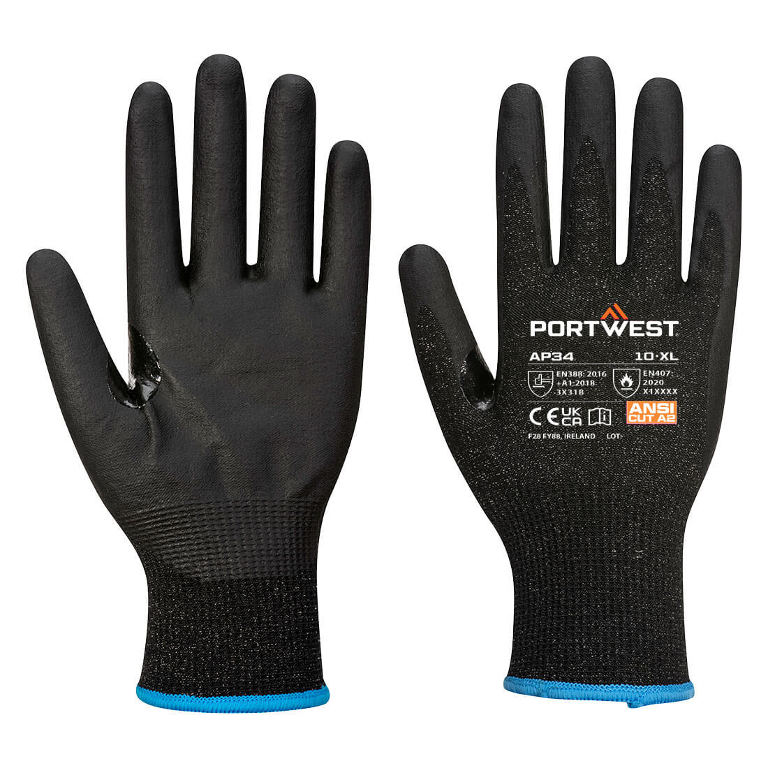 Portwest LR15 Nitrile Foam Touchscreen Glove (12 paar)
