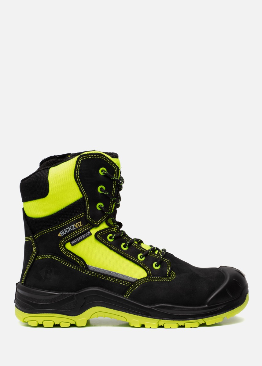 Buckbootz Buckz BVIZ1 Highviz Hoge Werkschoen S3 Geel/Zwart