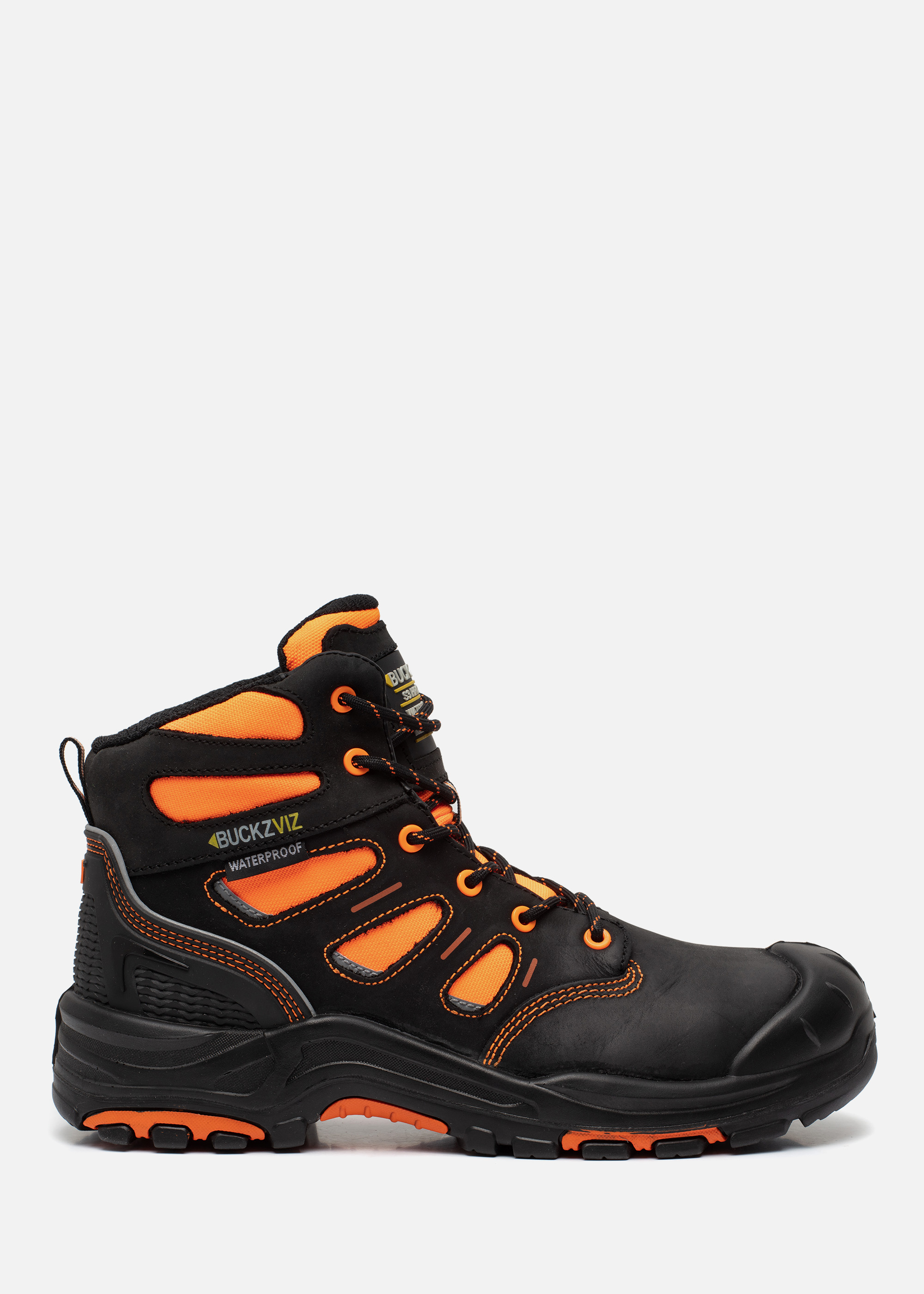 Buckbootz Buckz BVIZ2 Highviz Werkschoen S7S Oranje/Zwart