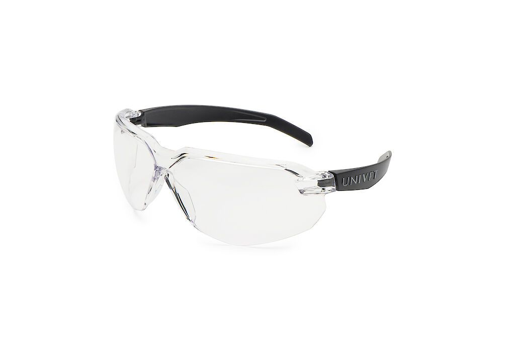 Univet Safety Primo Veiligheidsbril 5A1.E Zwart Helder (blank) Antikras