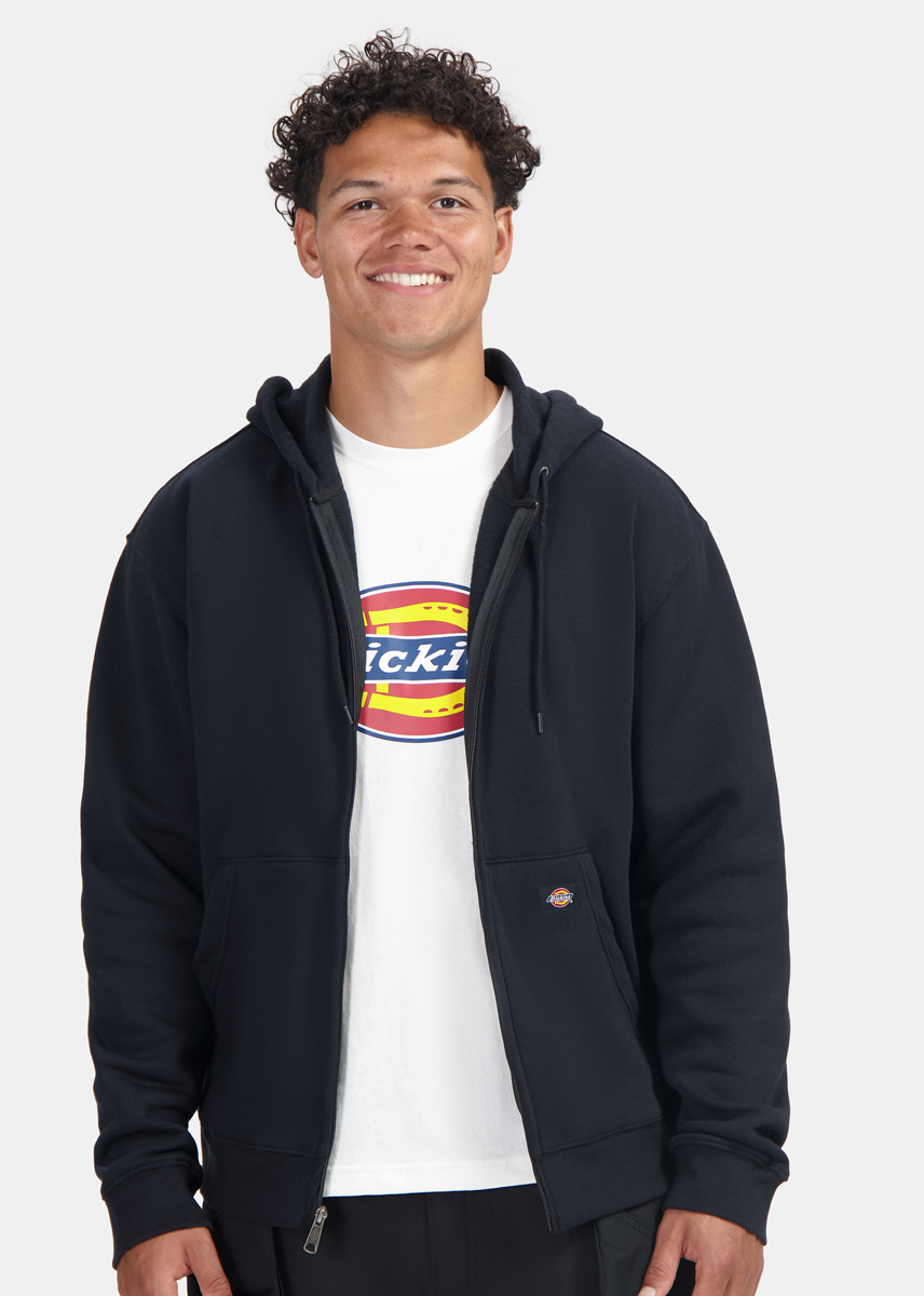 Dickies Fleecejack met capuchon voor heren, Donkere marine, L