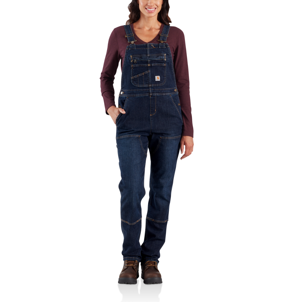 Carhartt Denim Double Front Bib Overall 104044