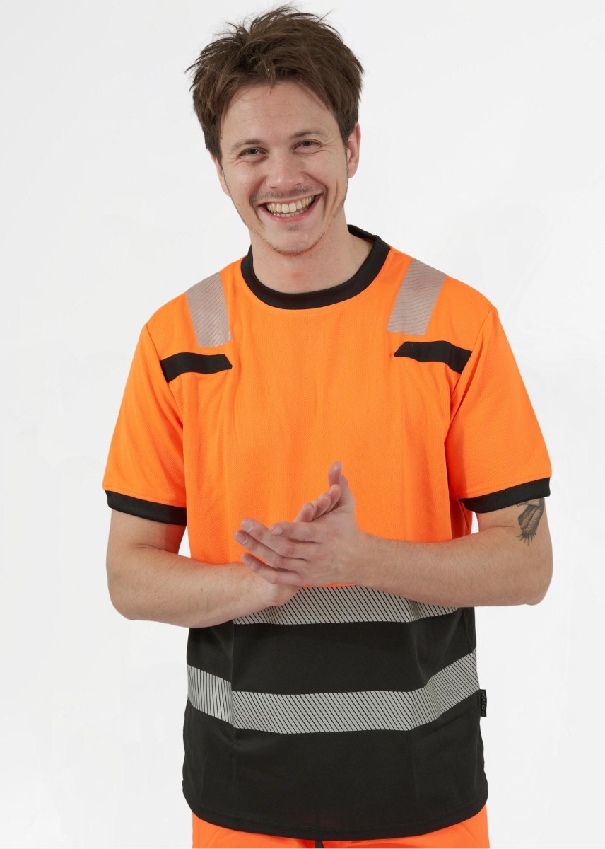 Hydrowear Tulsa T-shirt Hi-Vis Orange/Black