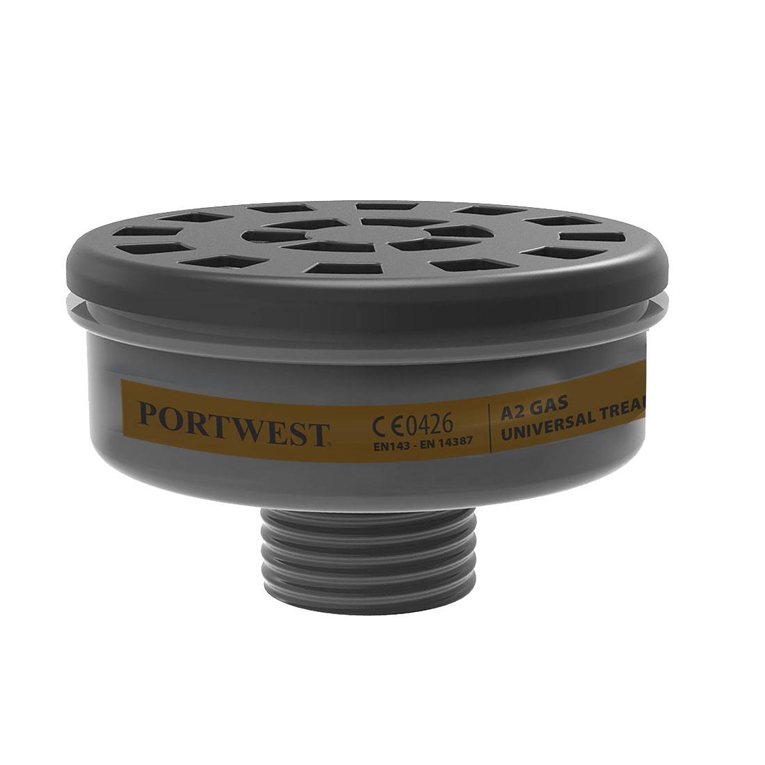Portwest A2 Gas Filter Universal Thread (6 Stuks)-1