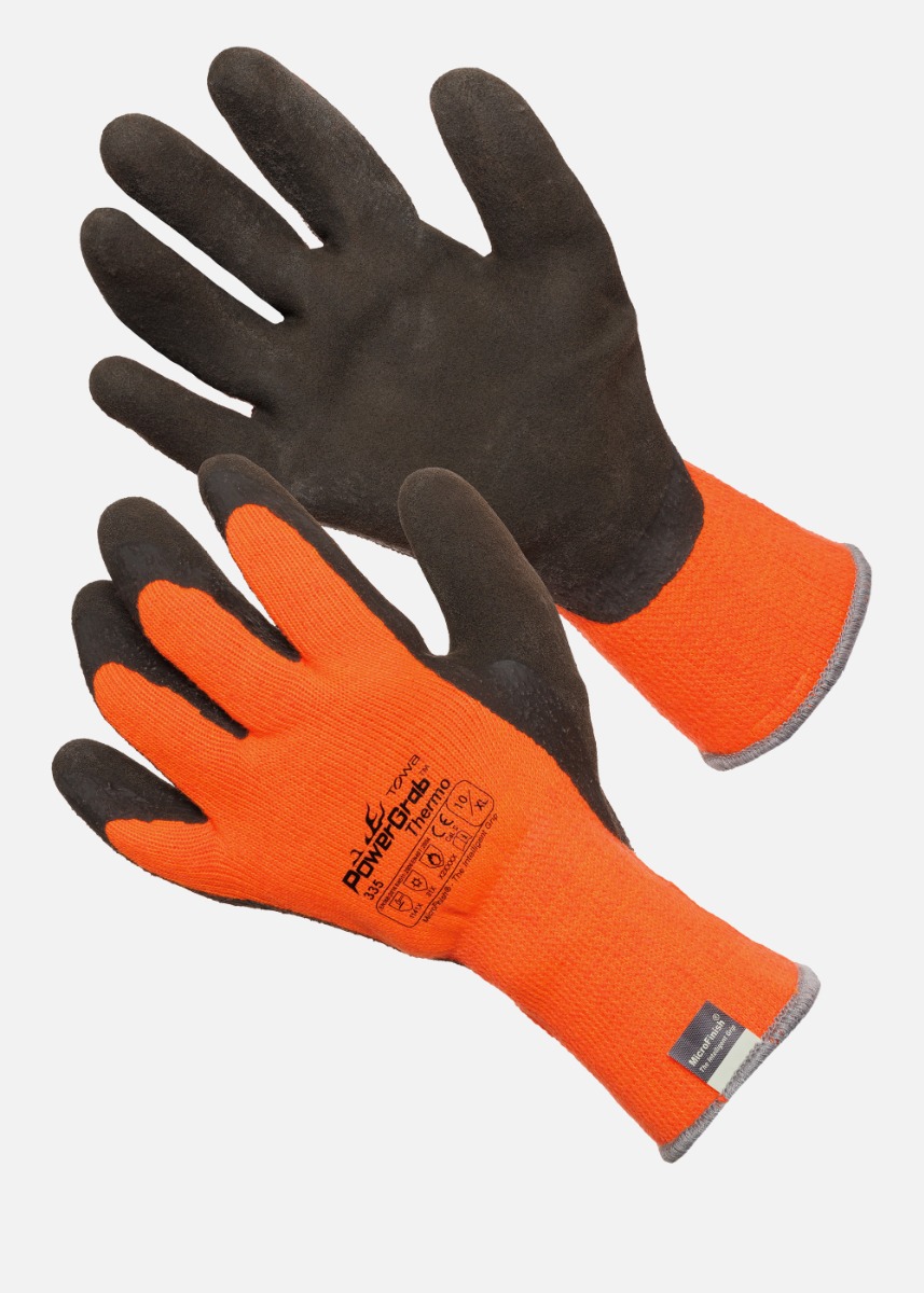Towa PowerGrab Thermo Oranje 335 Latex Gecoate Werkhandschoen