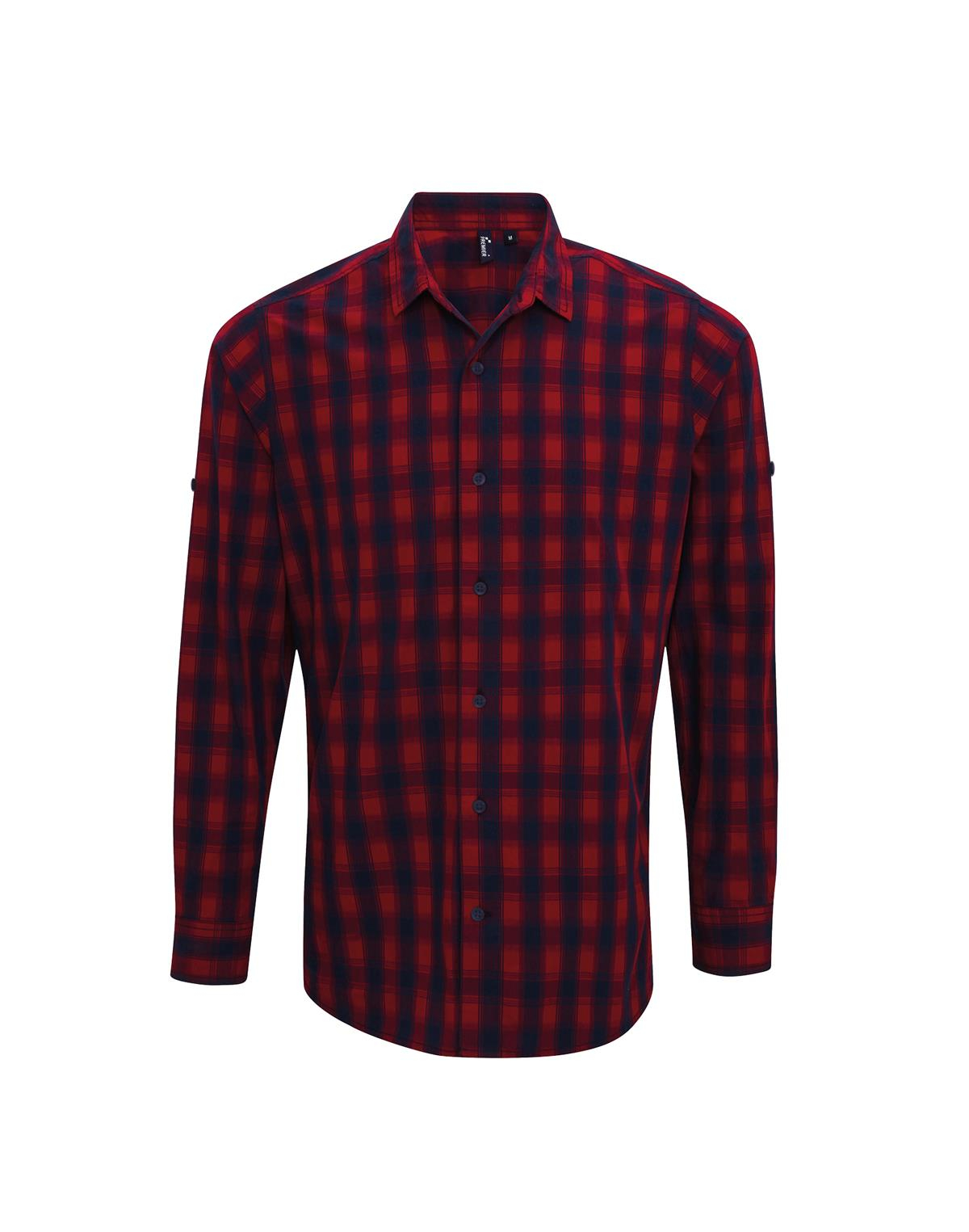 Premier Mulligan Check Cotton Long Sleeve Shirt Heren