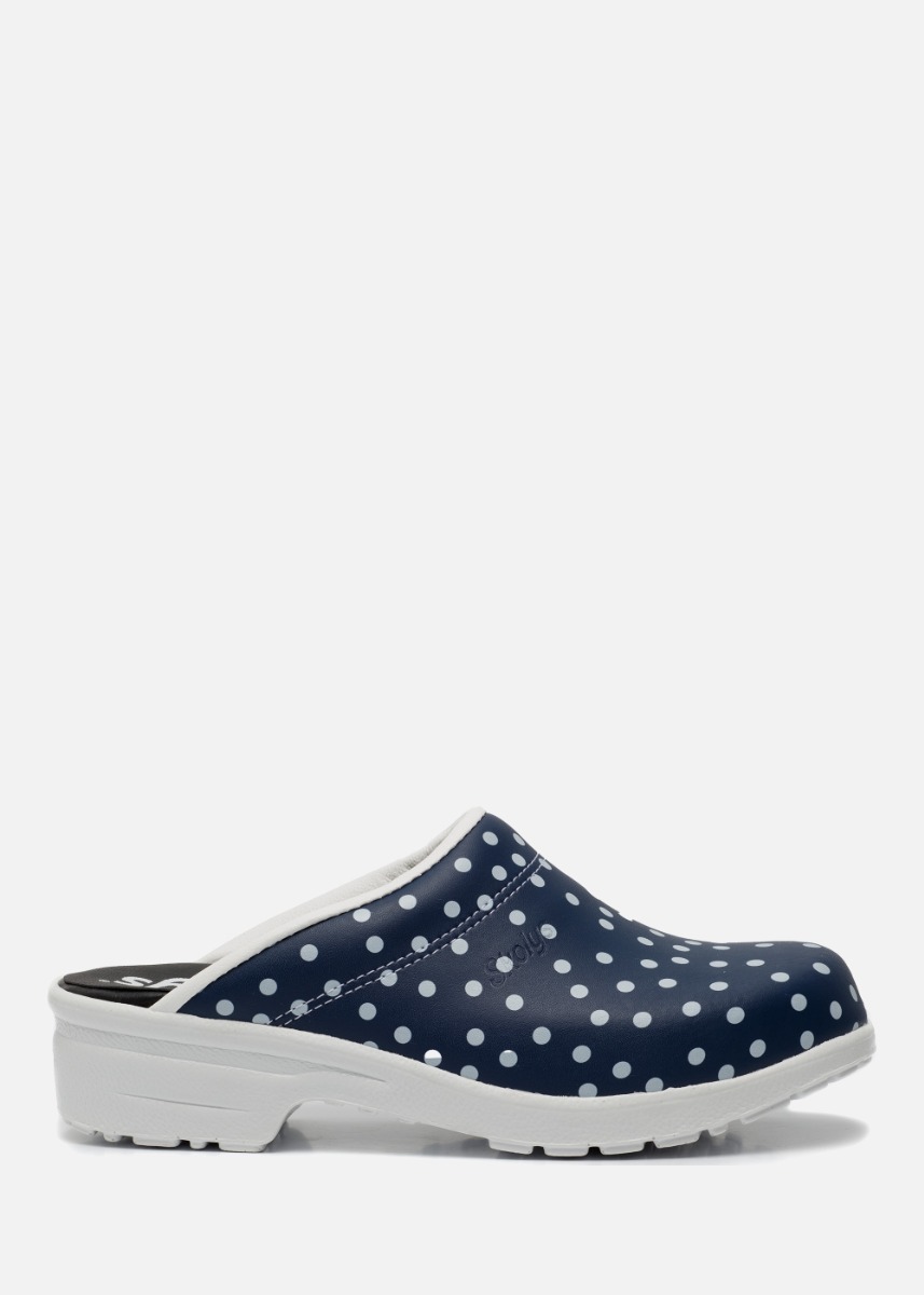 Skolys F-720.10 Klompen Blauw/Wit Met Stippen