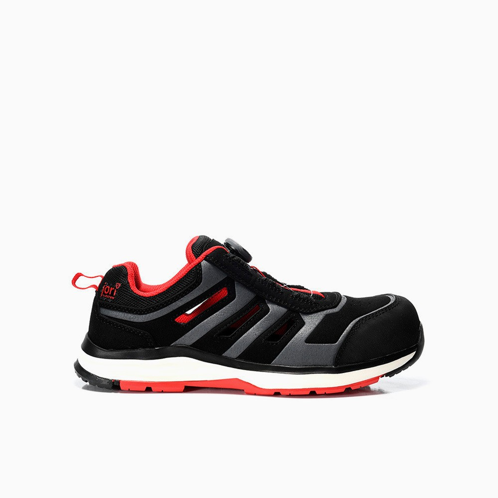 Jori Veiligheidsschoen Easy Jo_RAPID BOA® ESD S1P Zwart-Rood