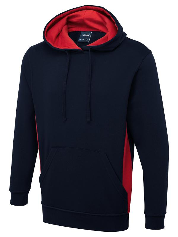 Uneek UC517 Bicolor Hooded Sweatshirt