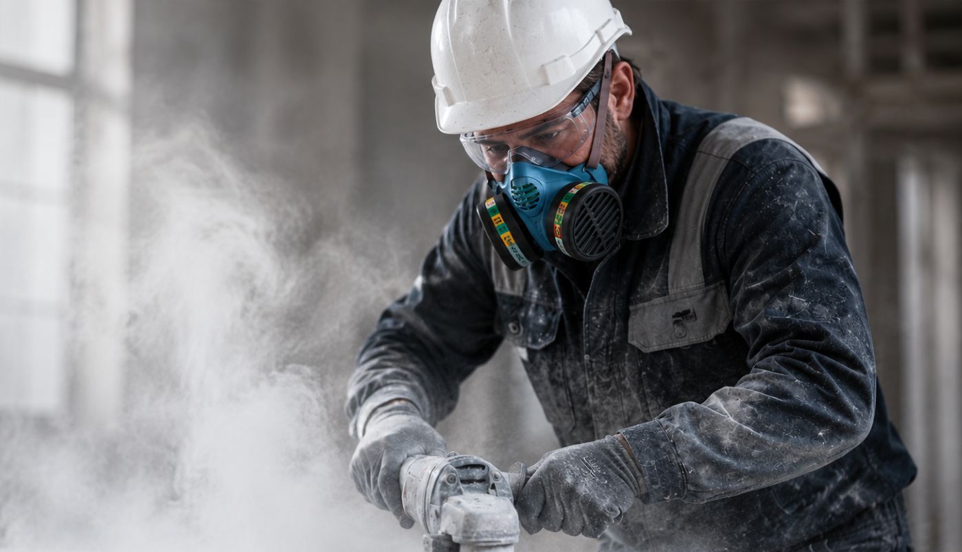 Welke ademhalingsbescherming gebruik je bij silicastof?