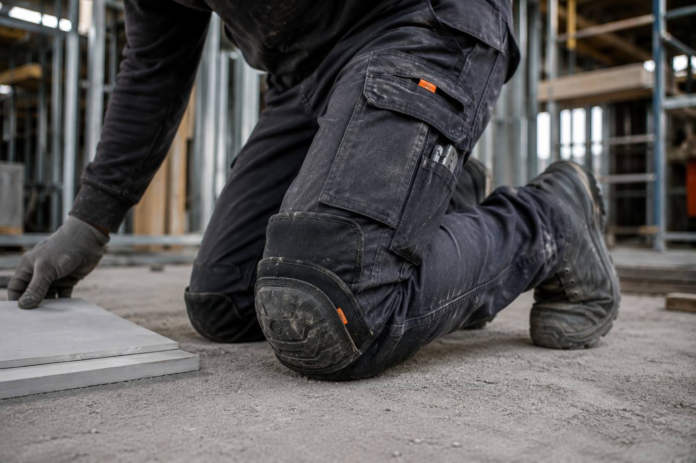Kniestukken in je werkbroek